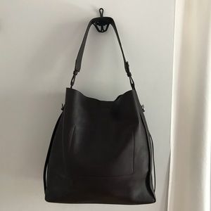 All Saints North/South Tote, Dark Brown